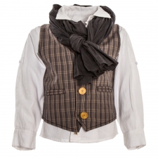 Chemise + Gilet - 2002 - Blanc/Gris