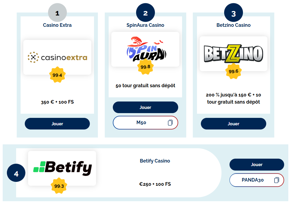 Meilleurs casinos en ligne accessibles en France en 2025 avec interface &eacute;l&eacute;gante et jeux live sur Jeux.Fm